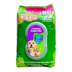 Petys Pañitos Húmedos para Mascotas x 80 Paños